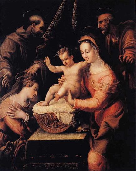 Lavinia Fontana Holy Family with Saints Sweden oil painting art